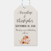 こ素朴こで始まった後ずっと幸せに秋の結婚式 ギフトタグ (裏面)