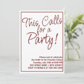 こ素朴れはパーティーおもしろいブライダルシャワー 招待状 (スタンド正面)