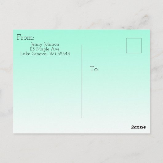 こ考えのストレスの多い時代の君の事だ ポストカード (裏面)