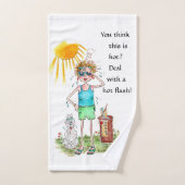 "こ考えれはホット"、"ホットフラッシュ"メモリ   バスタオルセット (ハンドタオル)