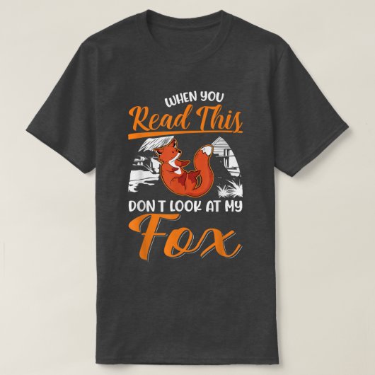 こ読この時はキツネTシャツを見るな Tシャツ (デザイン正面)