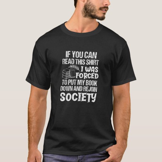 こ読こ読の私は本をヴィントに置かなければならなかった Tシャツ (正面)