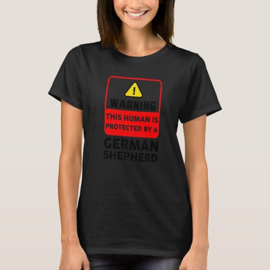 こ警告の人間はドイツ保護の聖句によって見える Tシャツ (正面)
