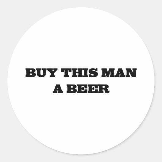 こ買の男はビールだ ラウンドシール (正面)