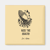 こ賛美の災害キおもしろいッチ マグネット (正面)