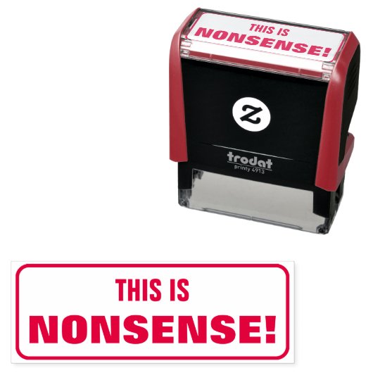 「こ間抜けれはナンセンス!」 批判ゴム印 セルフインキングスタンプ (インサイチュ)