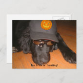 こ離れのハロウィンの後ろに ポストカード (正面/裏面)