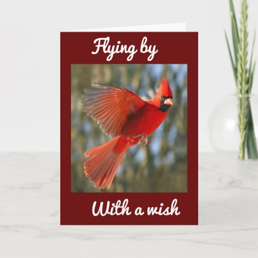 **こ飛んでいるれは**誕生日をいつで最高のも** カード (正面)