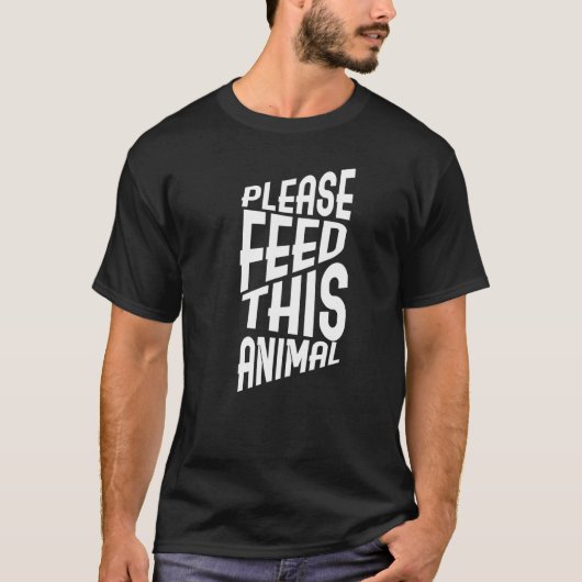 こ食べ物を与えの動物を Tシャツ (正面)