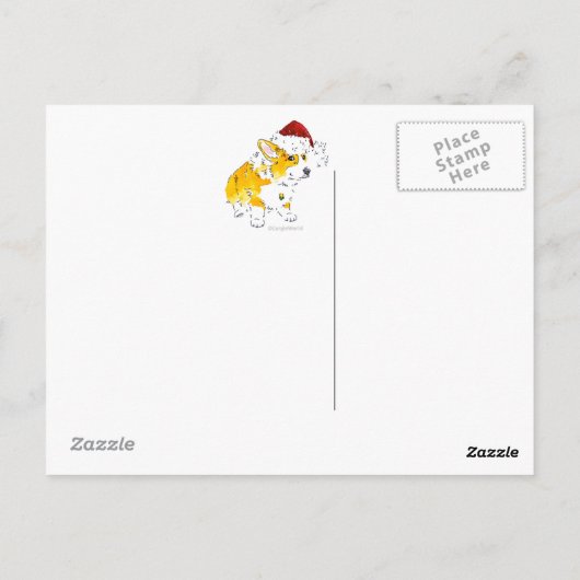 「ごちそうさま?」 コーギカード ポストカード (裏面)