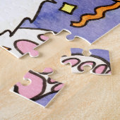 「ごちそうはいかが？」 おもしろい漫画ジグソーパズル ジグソーパズル (側面)