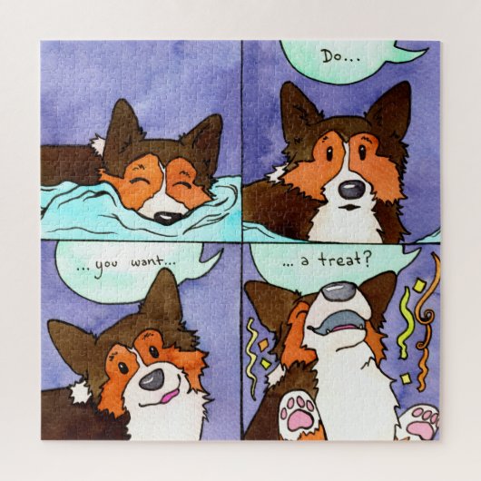 「ごちそうはいかが？」 おもしろい漫画ジグソーパズル ジグソーパズル (縦)