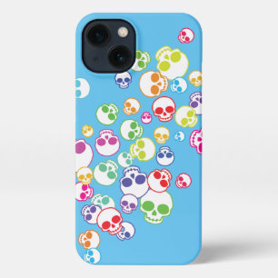 ごちゃごちゃしたカラフルスカル iPhone 13ケース