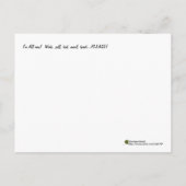 ごちゃごちゃな財布の中で眠っている子猫 ポストカード (裏面)