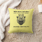 「ごちゃごちゃ最高のろ、他の人と同じように死ね – 凶暴な私 クッション (ブランケット)