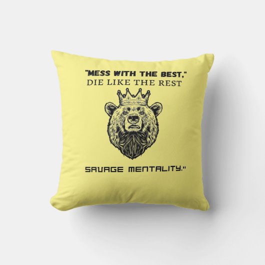 「ごちゃごちゃ最高のろ、他の人と同じように死ね – 凶暴な私 クッション (正面)