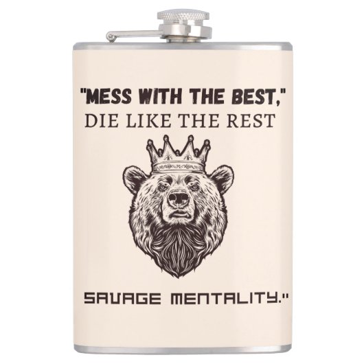 「ごちゃごちゃ最高のろ、他の人と同じように死ね – 凶暴な私 フラスク (正面)