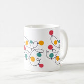 ごちゃ混ぜのクリスマスホリデー電球 コーヒーマグカップ (正面右)