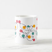 ごちゃ混ぜのクリスマスホリデー電球 コーヒーマグカップ (中央)