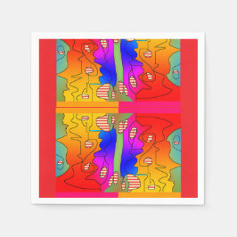 ごちゃ混ぜパーティーペーパーナプキン スタンダードカクテルナプキン