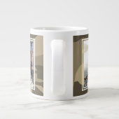 ごつごつした迷彩3枚の写真がお父様の日 ジャンボコーヒーマグカップ (裏面)