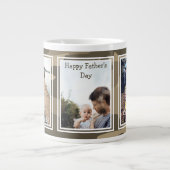 ごつごつした迷彩3枚の写真がお父様の日 ジャンボコーヒーマグカップ (正面)