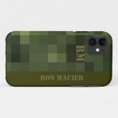 ごまかされたチェック模様の緑 Case-Mate iPhoneケース (裏面(横))