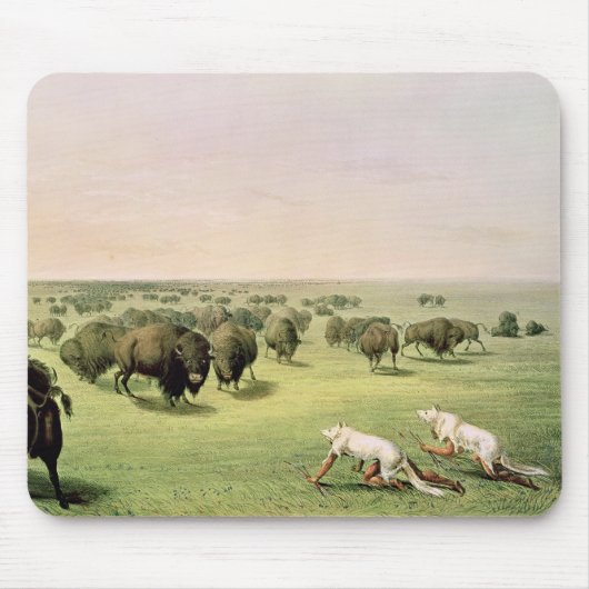 ごまかされる狩りのバッファロー マウスパッド (正面)