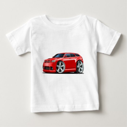 ごまかしのマグナムびんの赤車 ベビーTシャツ (正面)