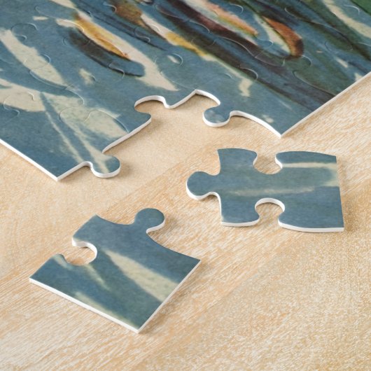 ごまかしのモータ速度のボートのヴィンテージの旧式な列の海 ジグソーパズル (側面)