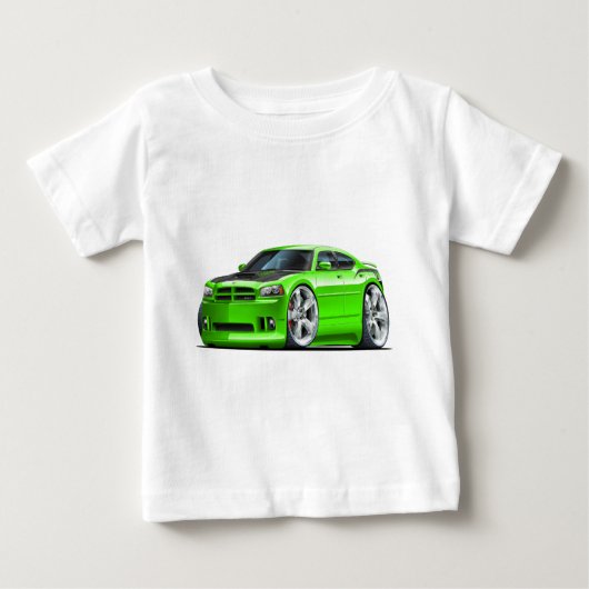 ごまかしの充電器によってすごい蜂の緑車 ベビーTシャツ (正面)