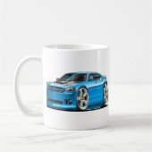 ごまかしの充電器によってすごい蜂の青車 コーヒーマグカップ (左)