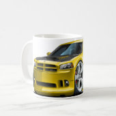 ごまかしの充電器によってすごい蜂の黄色車 コーヒーマグカップ (正面左)