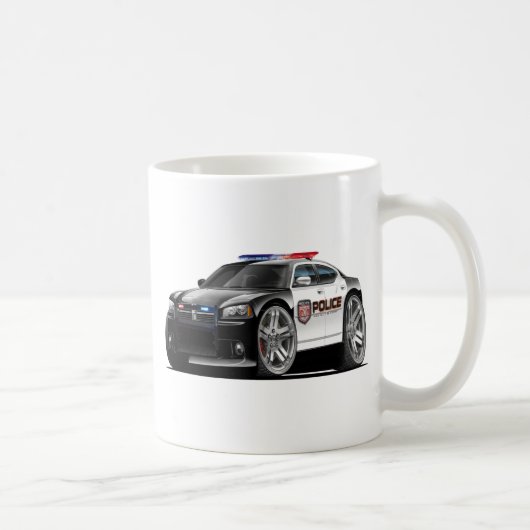ごまかしの充電器のパトカー コーヒーマグカップ (右)