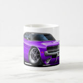 ごまかしの充電器の紫色車 コーヒーマグカップ (中央)