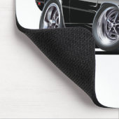 ごまかしの充電器の黒車 マウスパッド (コーナー)