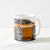 ごまかしの充電器のDaytonaのオレンジ車 コーヒーマグカップ (正面右)