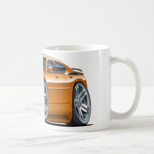 ごまかしの充電器のDaytonaのオレンジ車 コーヒーマグカップ (右)