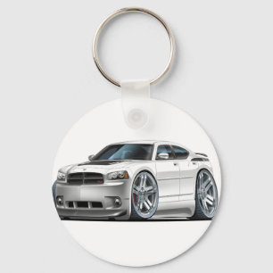 ごまかしの充電器のDaytonaの白車 キーホルダー
