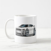 ごまかしの充電器のDaytonaの白車 コーヒーマグカップ (左)