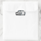 ごまかしの充電器のDaytonaの白車 ラウンドシール (バッグ)