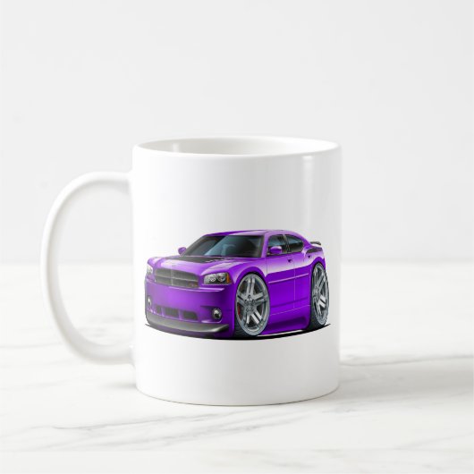 ごまかしの充電器のDaytonaの紫色車 コーヒーマグカップ (左)