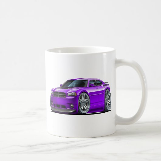 ごまかしの充電器のDaytonaの紫色車 コーヒーマグカップ (右)