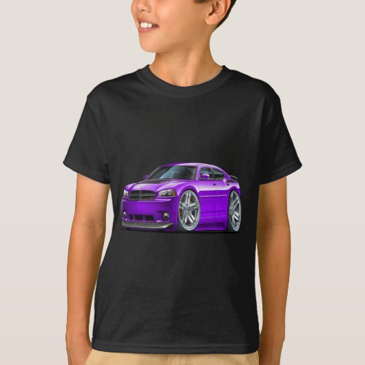ごまかしの充電器のDaytonaの紫色車 Tシャツ (正面)