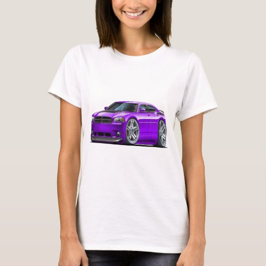 ごまかしの充電器のDaytonaの紫色車 Tシャツ (正面)