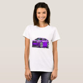 ごまかしの充電器のDaytonaの紫色車 Tシャツ (正面フル)