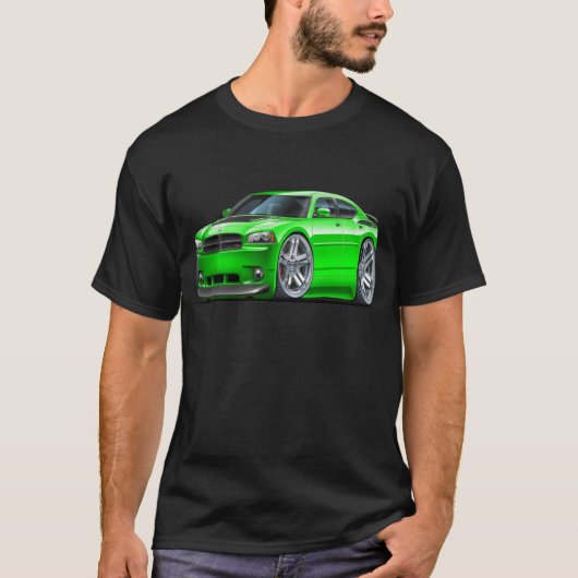 ごまかしの充電器のDaytonaの緑車 Tシャツ (正面)