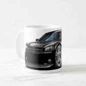 ごまかしの充電器のDaytonaの黒い車 コーヒーマグカップ (正面左)