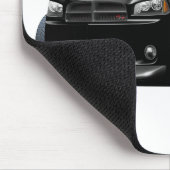 ごまかしの充電器のDaytonaの黒い車 マウスパッド (コーナー)