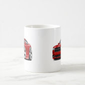 ごまかしの充電器RTの赤車 コーヒーマグカップ (中央)